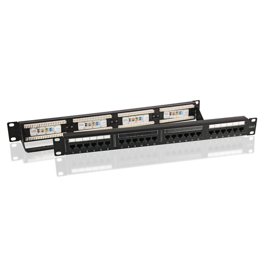 19-inch Patch Panel 24 Port UTP Unshielded