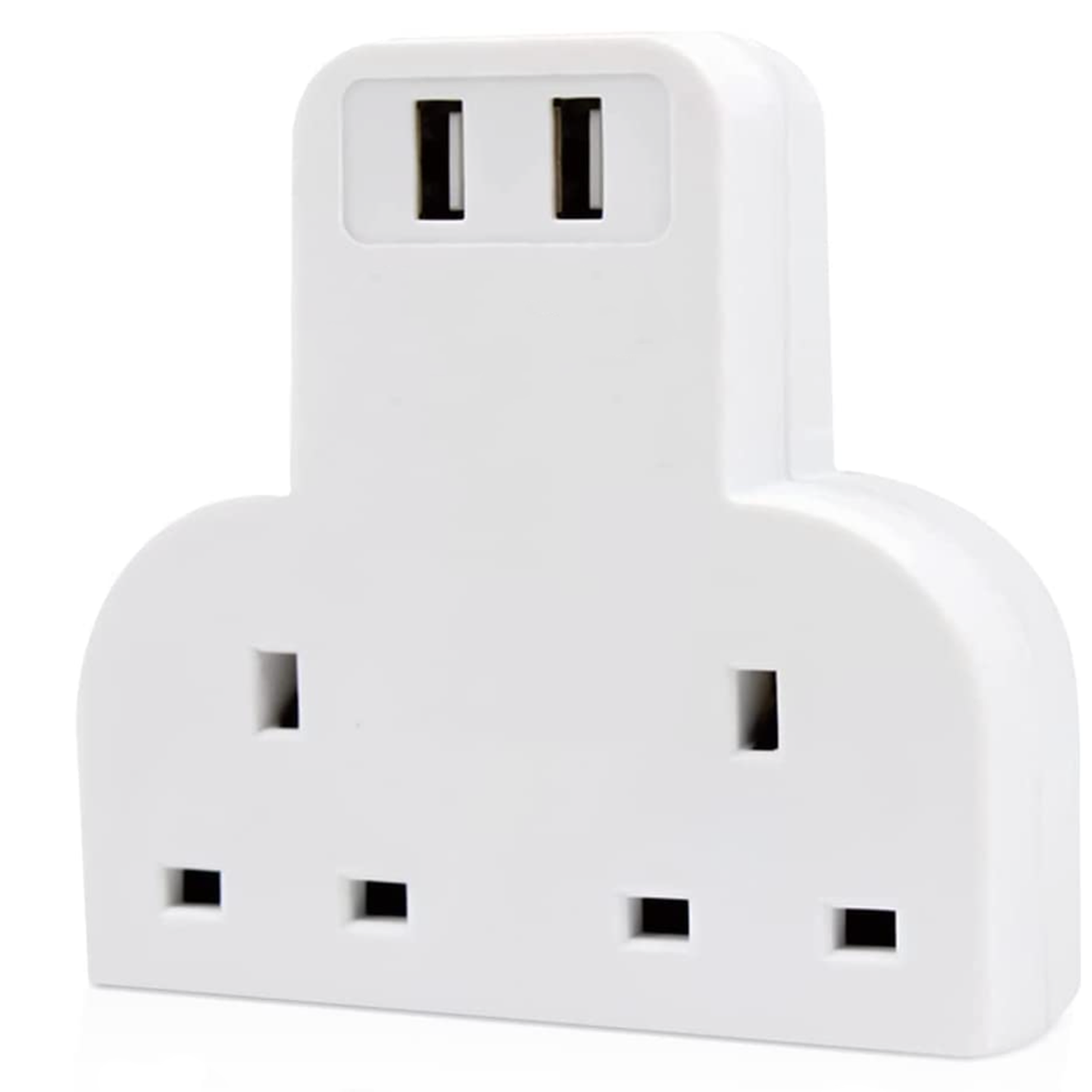 2 Way Mains Adaptor With 2x USB