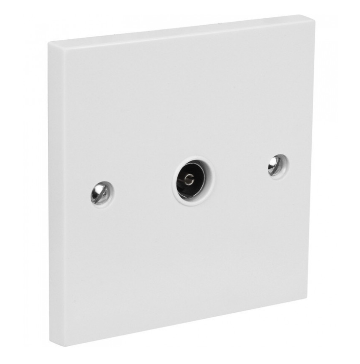 Coaxial TV Outlet Wall Plate