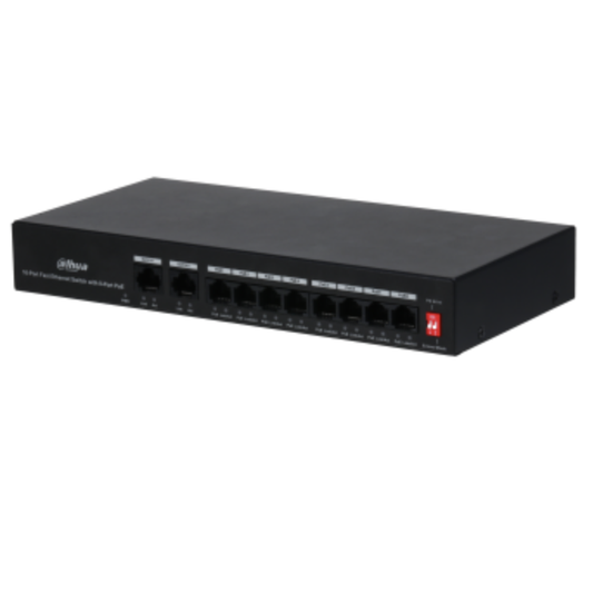 Dahua 8 Port POE 10/100 2 x Uplink