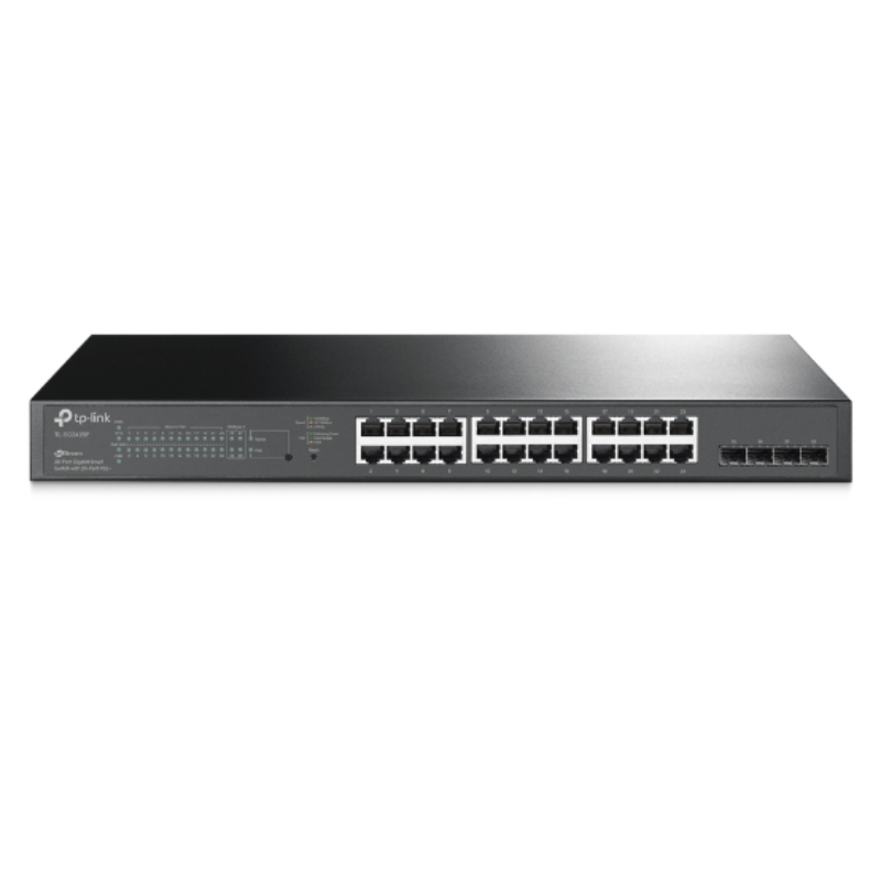 TP Link JetStream 28-Port Gigabit Smart PoE Switch with 24-Port PoE+