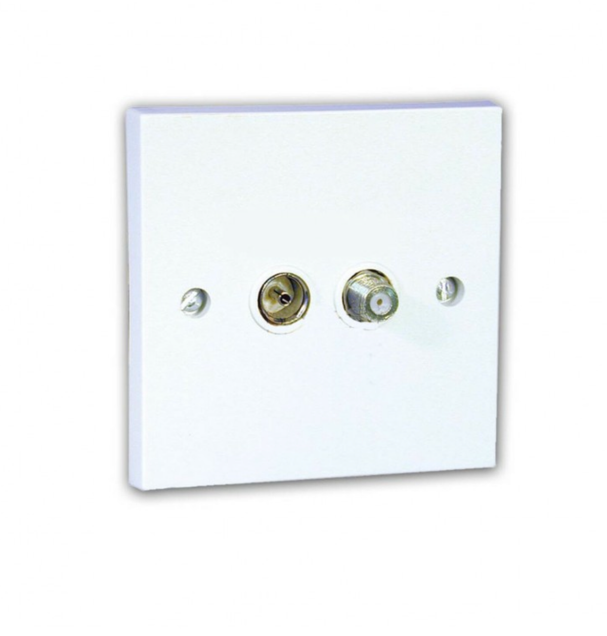 TV Aerial & Satellite Wall Plate