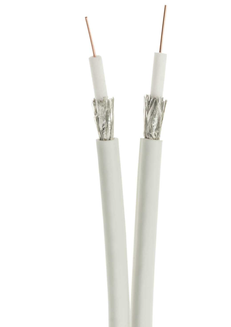 RG6 Shotgun Coaxial Cable White 125 Metre