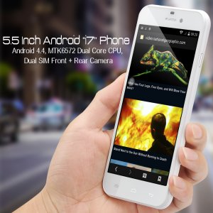 5.5 Inch Android 4.4 Dual Core CPU, Dual SIM, Android 4.4