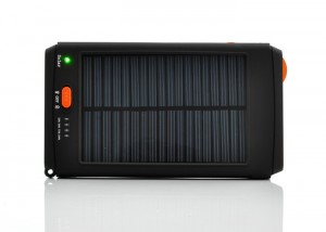 High Capacity Solar Charger and Battery with Flashlight (11200mAh)